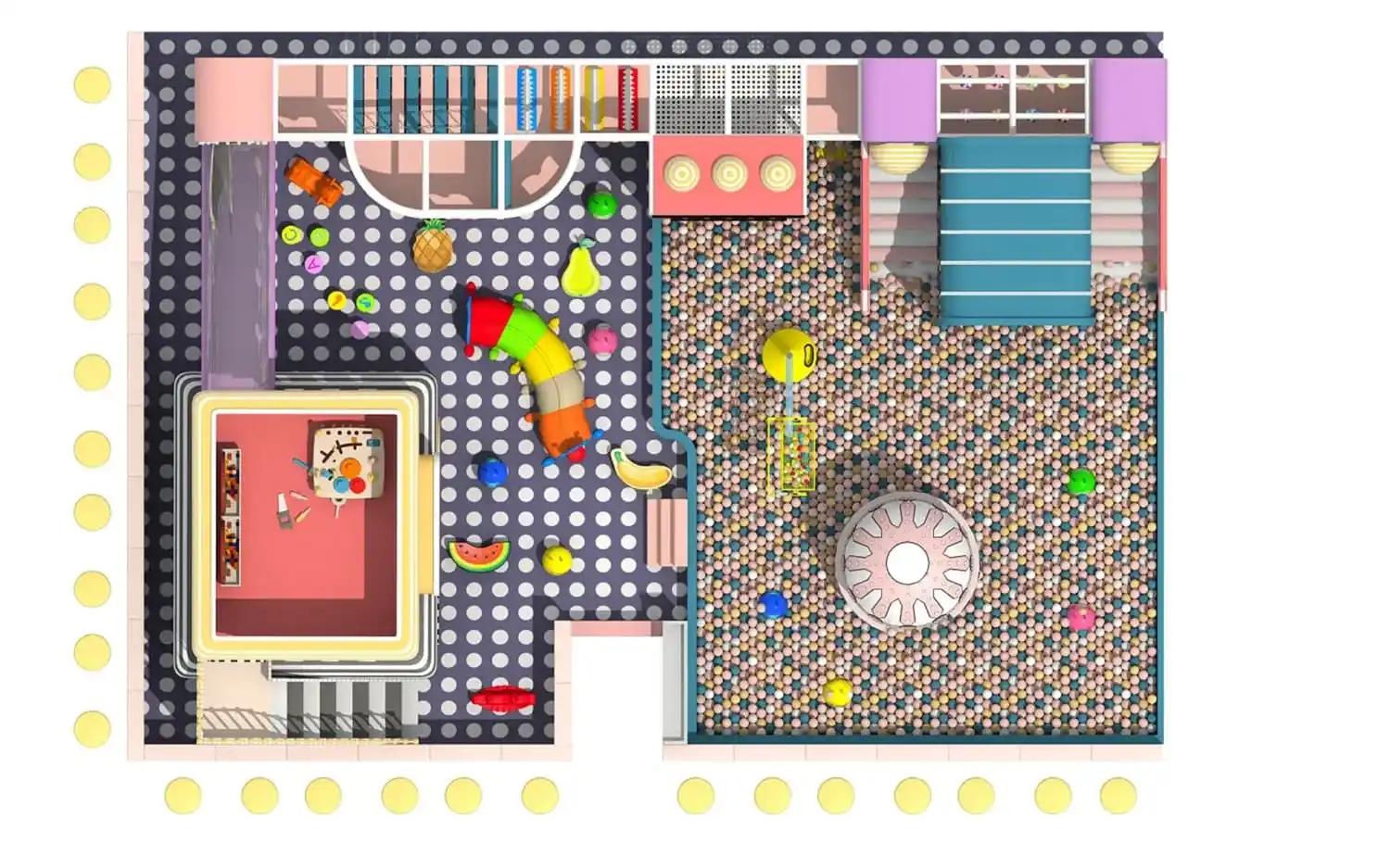 Colorful Series Family Fun Theme Indoor Naughty Castle Children's Paradise HD-TTB098