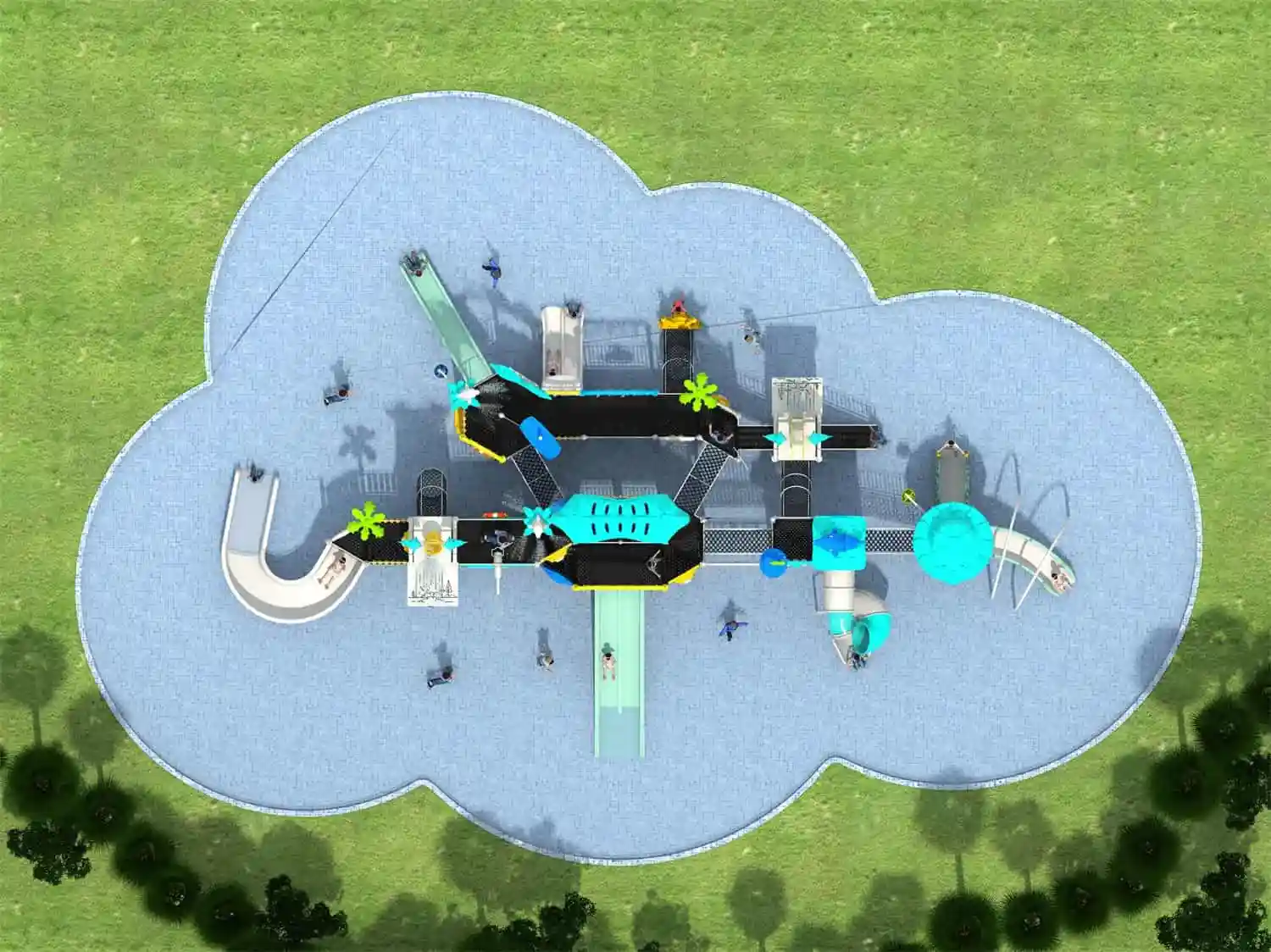 Water Park HD-LSH027 - Children‘s Slide Slide Combination