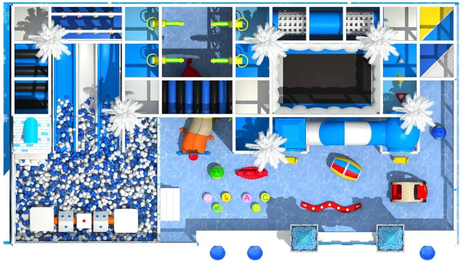 Nature Series Ocean Theme Ball Pit Indoor Playground for Kids HD-TTB157