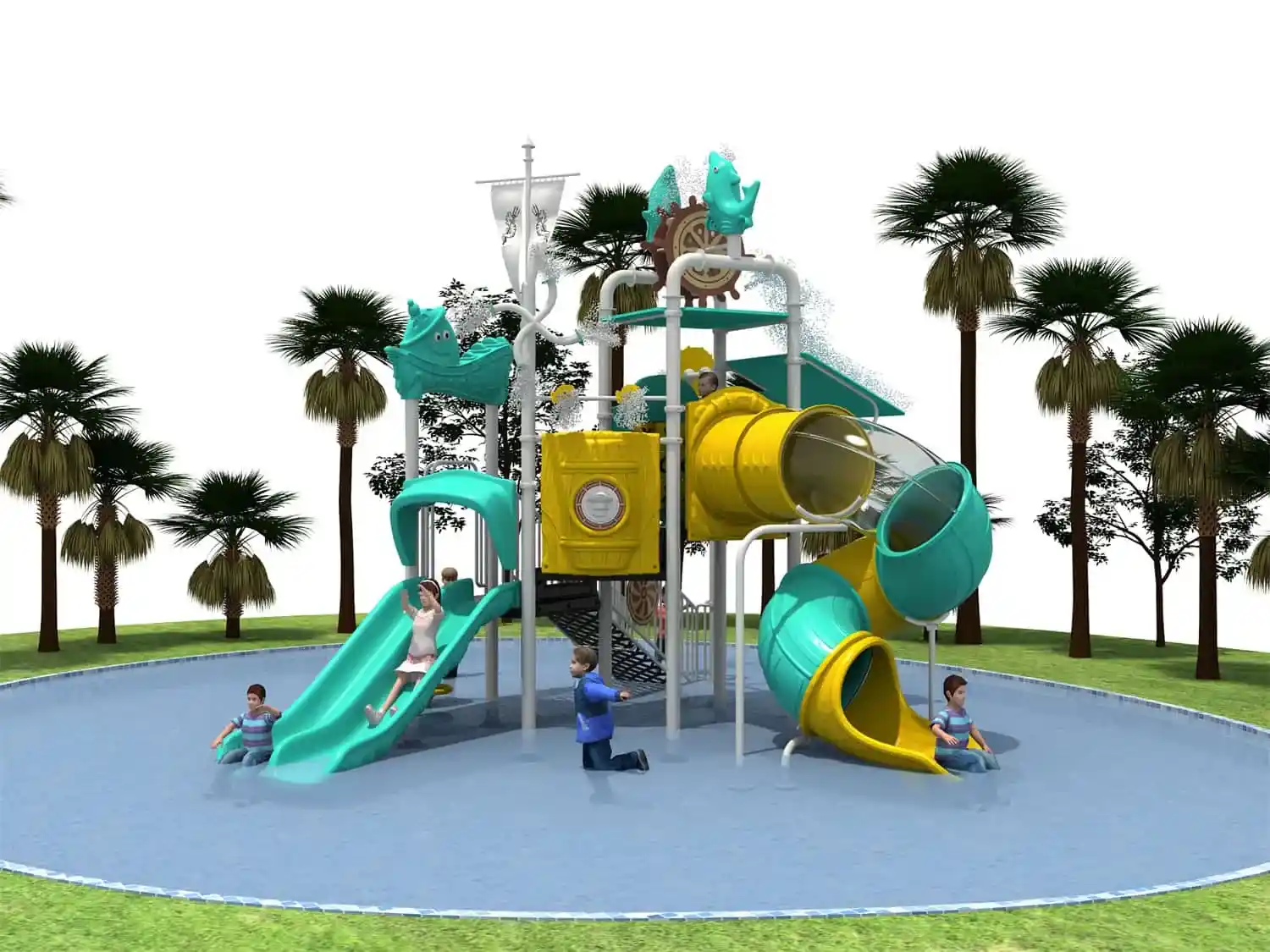 Water Park HD-LSH030 - Children‘s Slide Slide Combination