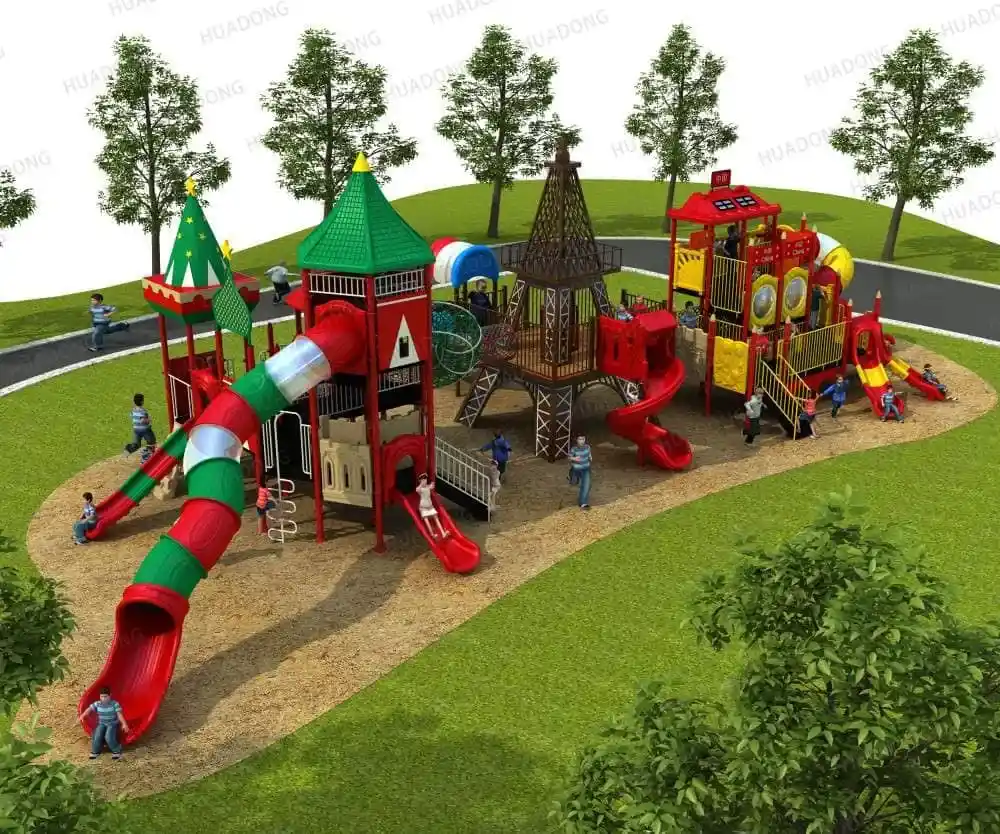 What is a combination slide, HuaDongPlay Amusement will take you to discuss the knowledge of amusement equipment, children's slides, slide combinations