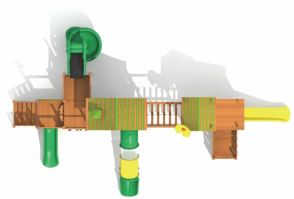HuaDongPlay Amusement Wooden Forest Manor Theme Children's Playground HD-MLY002