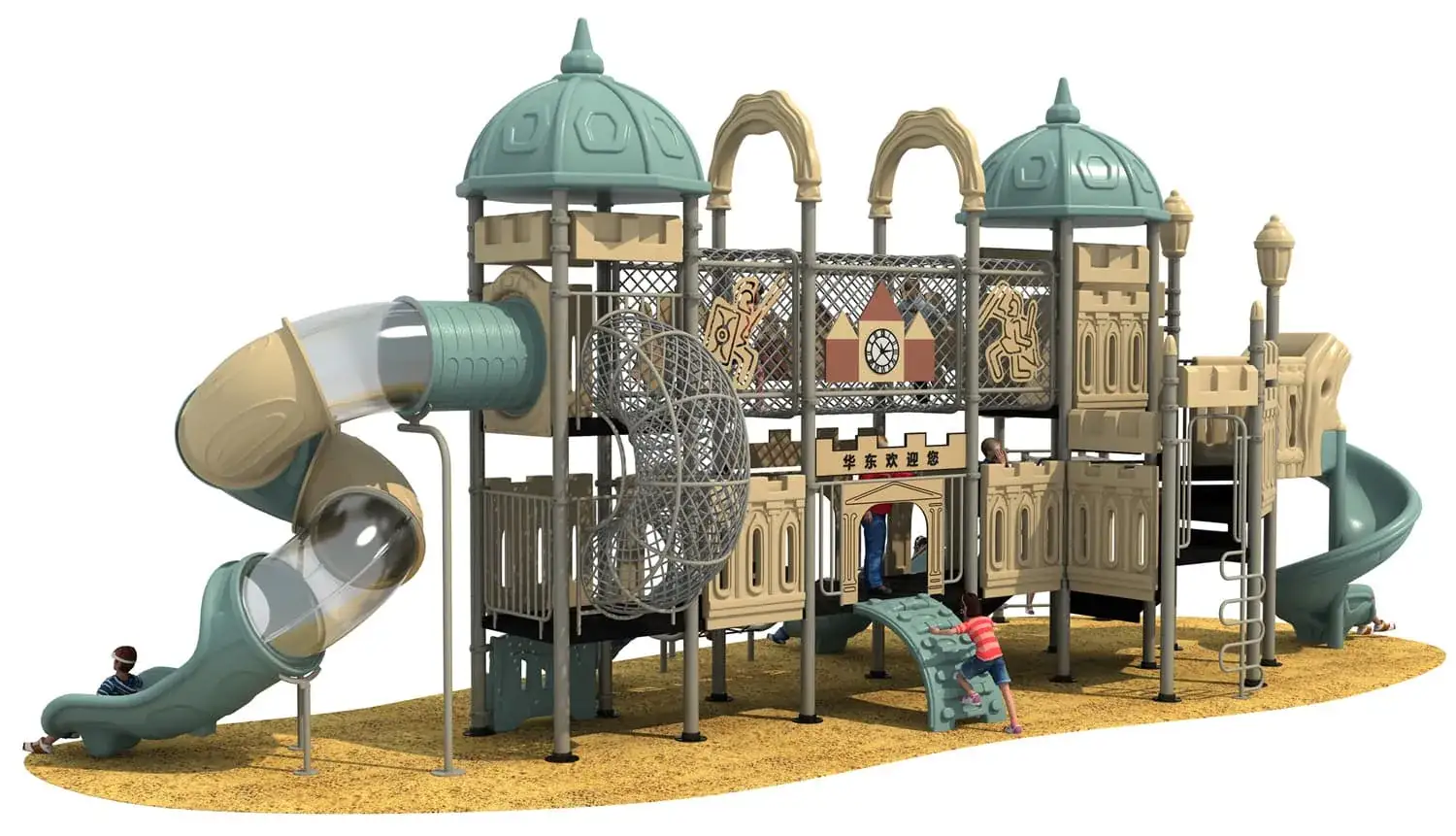 European-Korean Castle HD-HOH021 - Children‘s Slide Slide Combination
