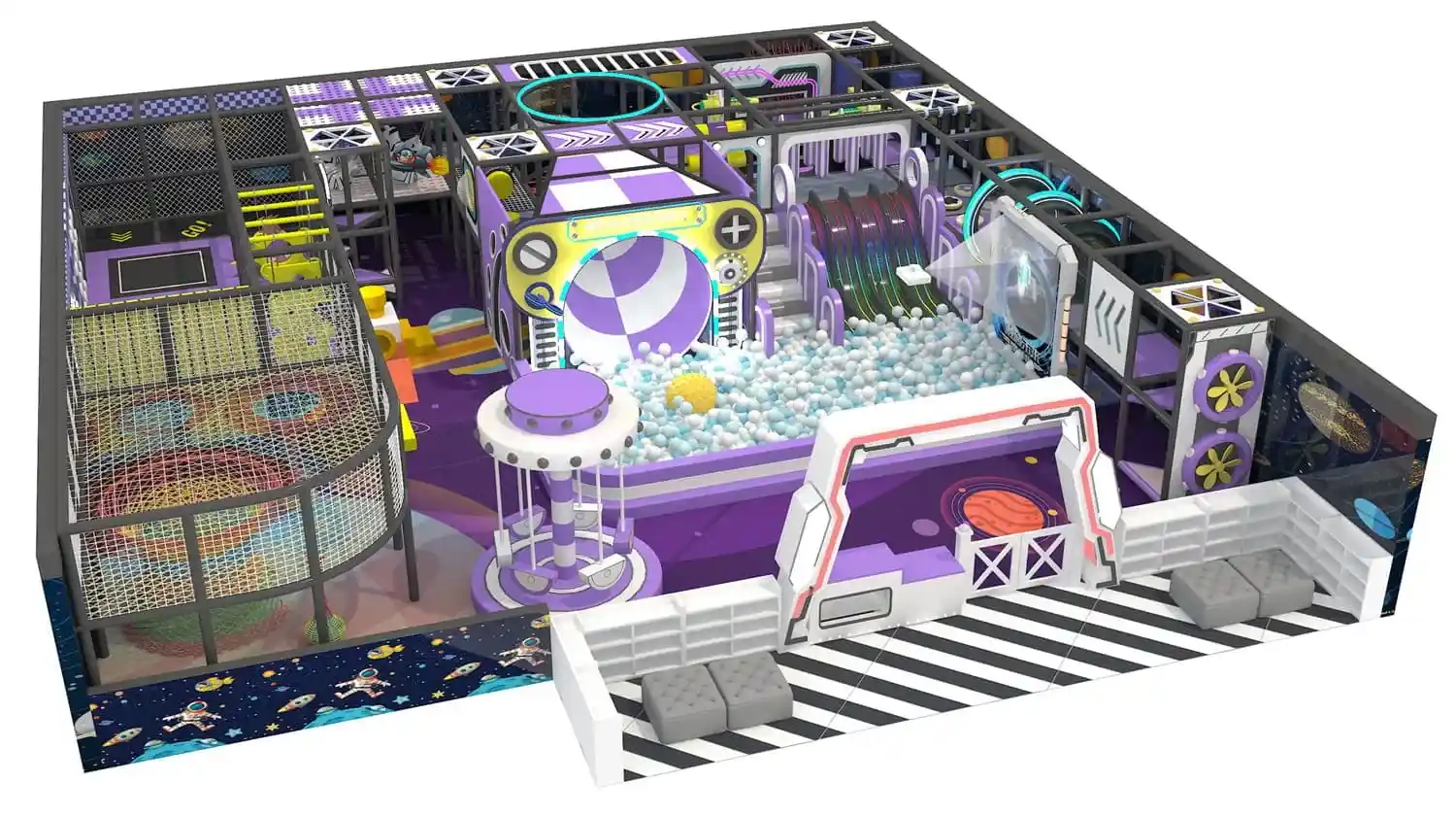 Tech World Series Indoor Naughty Castle Trampoline Playground HD-TTB126