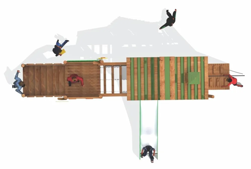 HuaDongPlay Amusement Wooden Forest Manor Theme Children's Amusement Park HD-MLY005