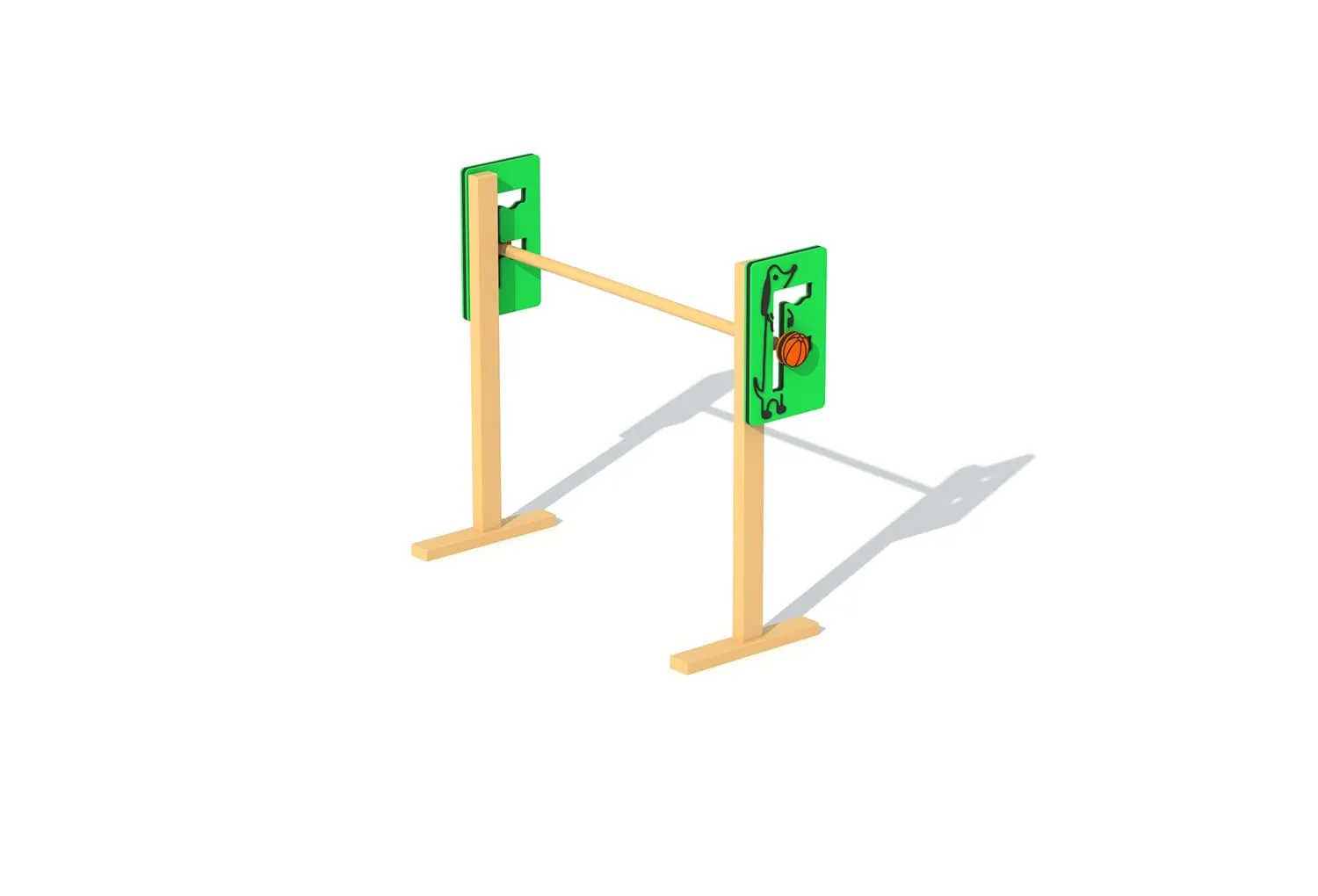 Height-adjustable single-bar pet hurdle HD-HCW014