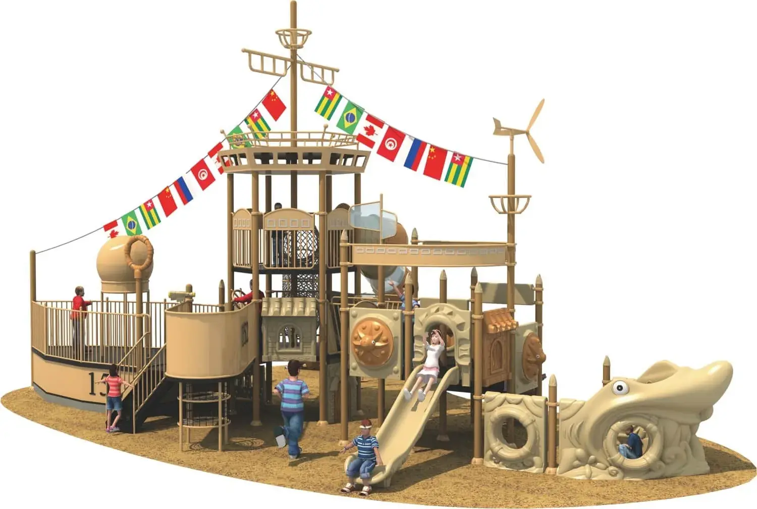 Pirate Ship Series Combination Slide HD-HDD021
