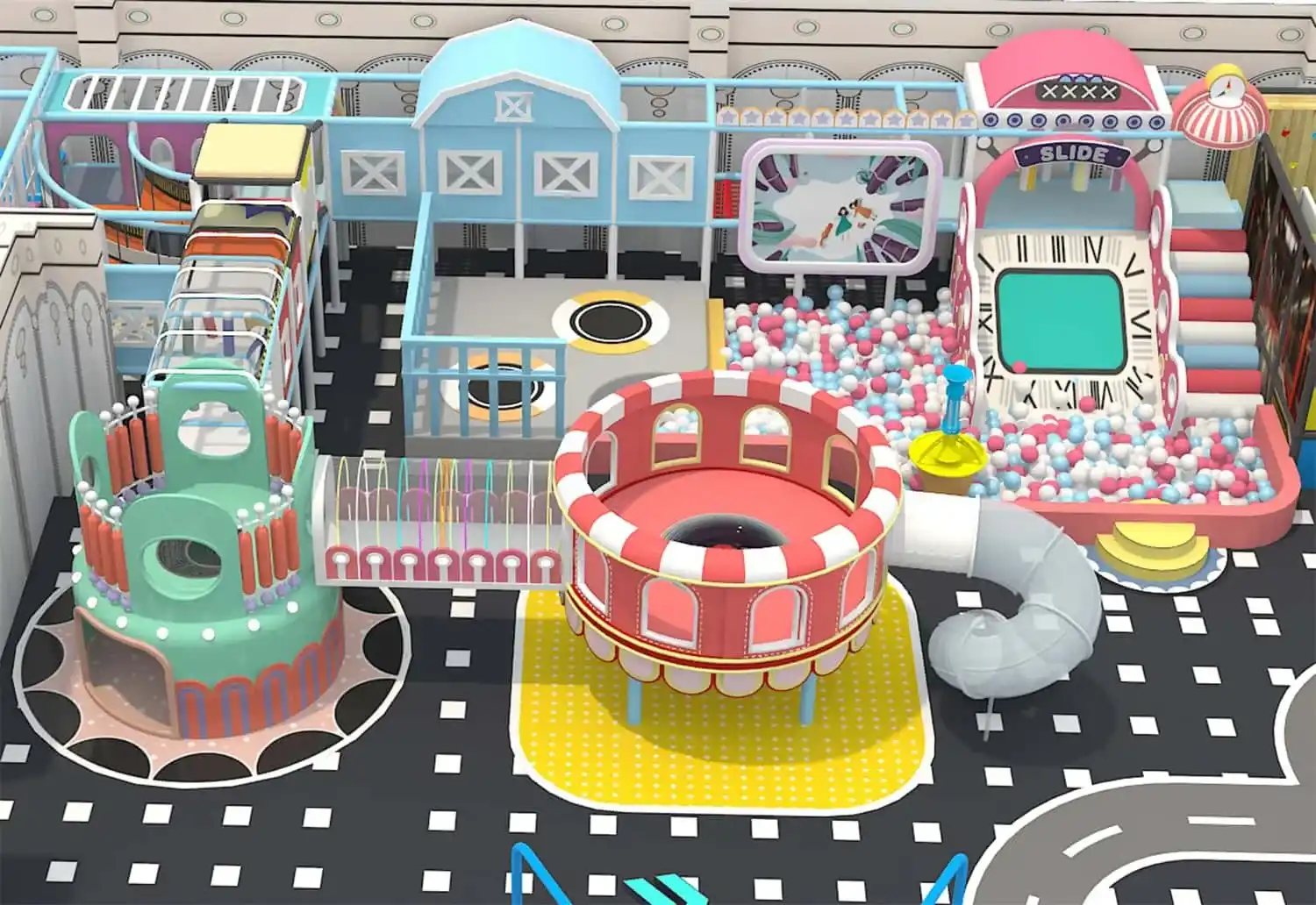 Colorful Series: Colorful World Theme Indoor Naughty Castle Children's Paradise 090