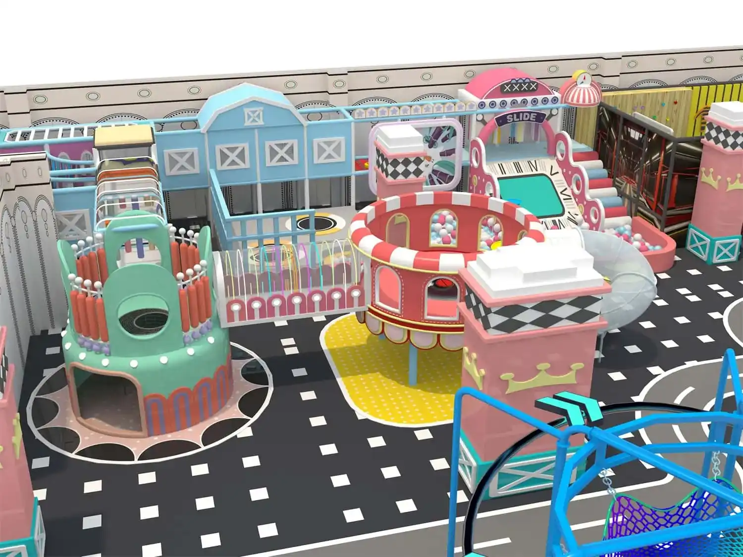 Colorful Series Family Fun Theme Indoor Naughty Castle Children's Paradise HD-TTB159