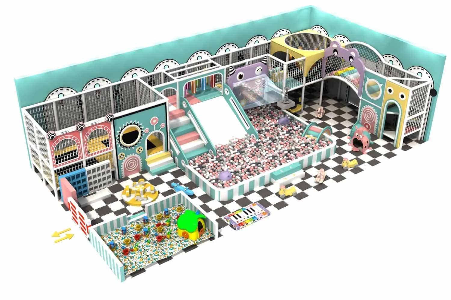 Indoor Naughty Castle Children's Playground HD-TTB074