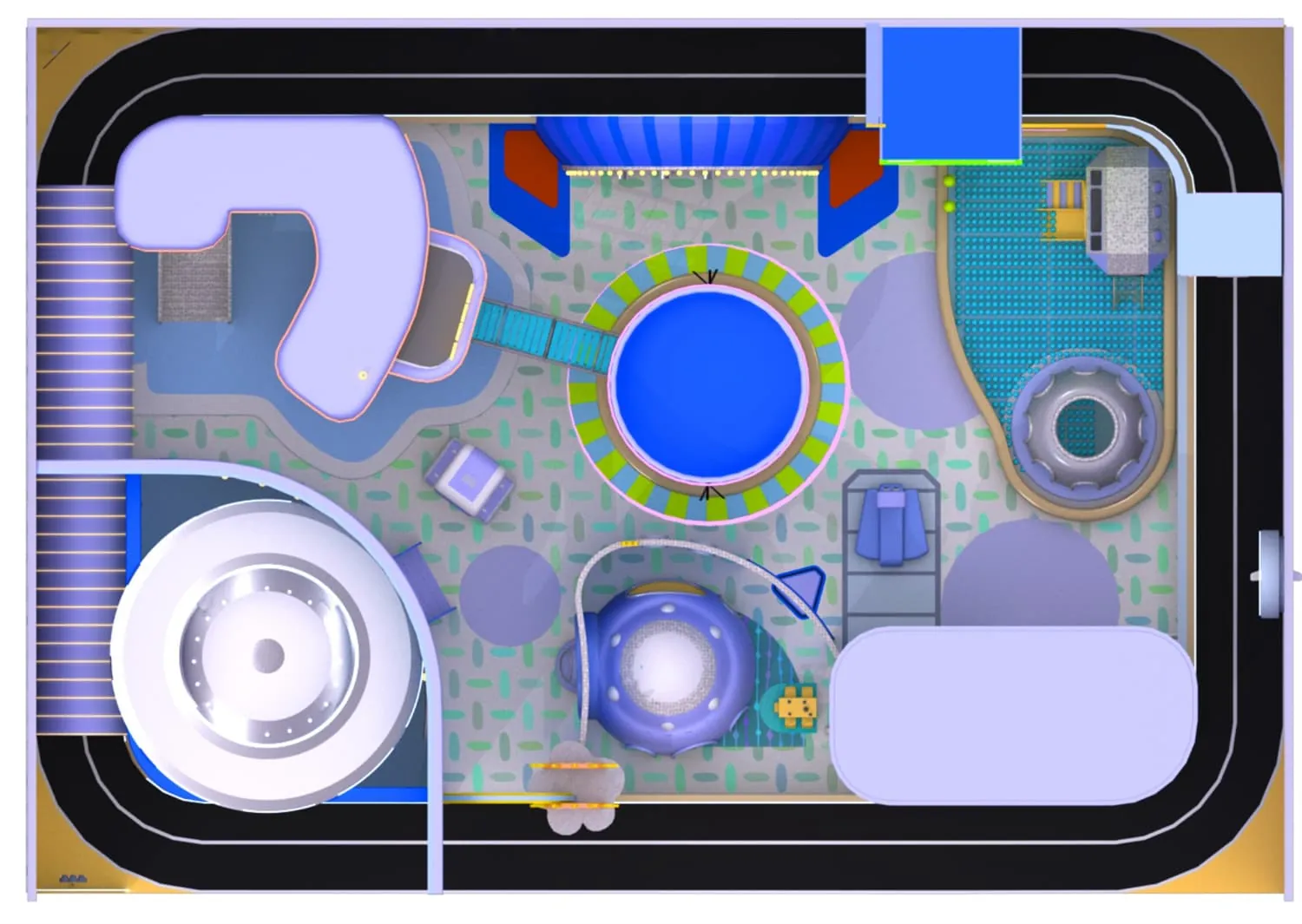 Tech World Series Indoor Naughty Castle Trampoline Playground HD-TTB071