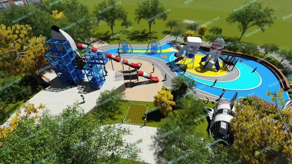 Theme Landscape Park HD-QJG037 - Children's Slide Slide Combination