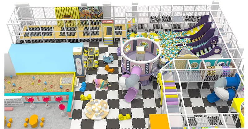 Indoor customizable children's amusement park