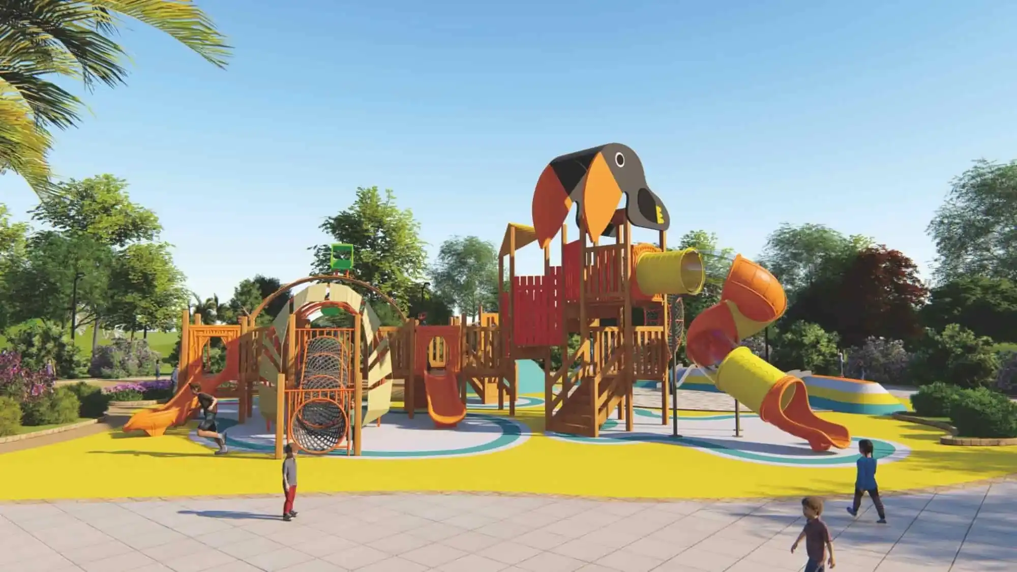 Lion Park Theme Children's Playground Custom HD-DZT057
