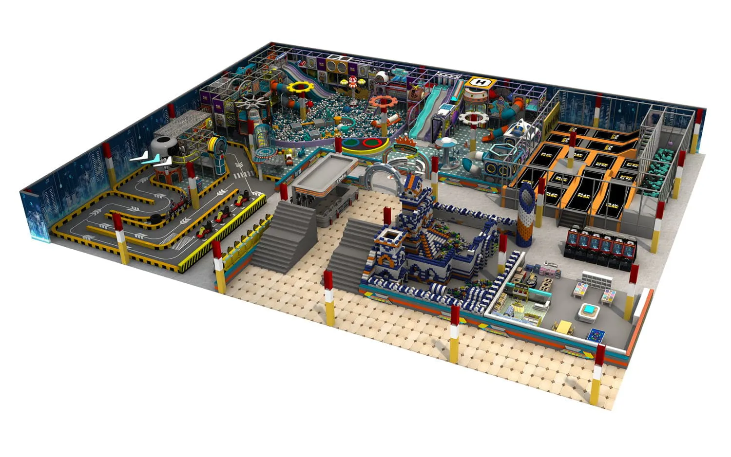 Technology World Theme Children's Playground HD-TTB122