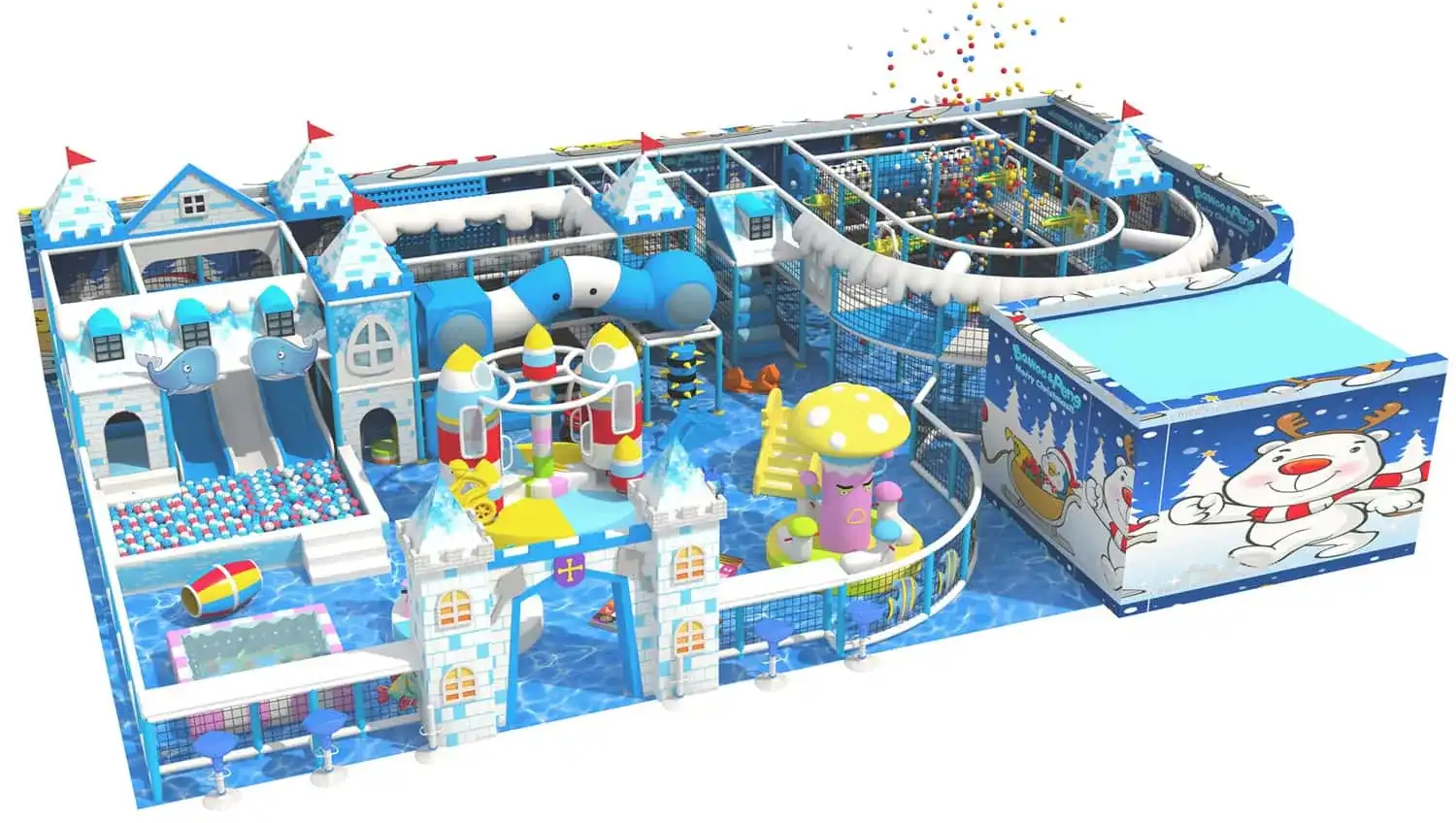 Nature Series Ocean Theme Ball Pit Indoor Playground for Kids HD-TTB157