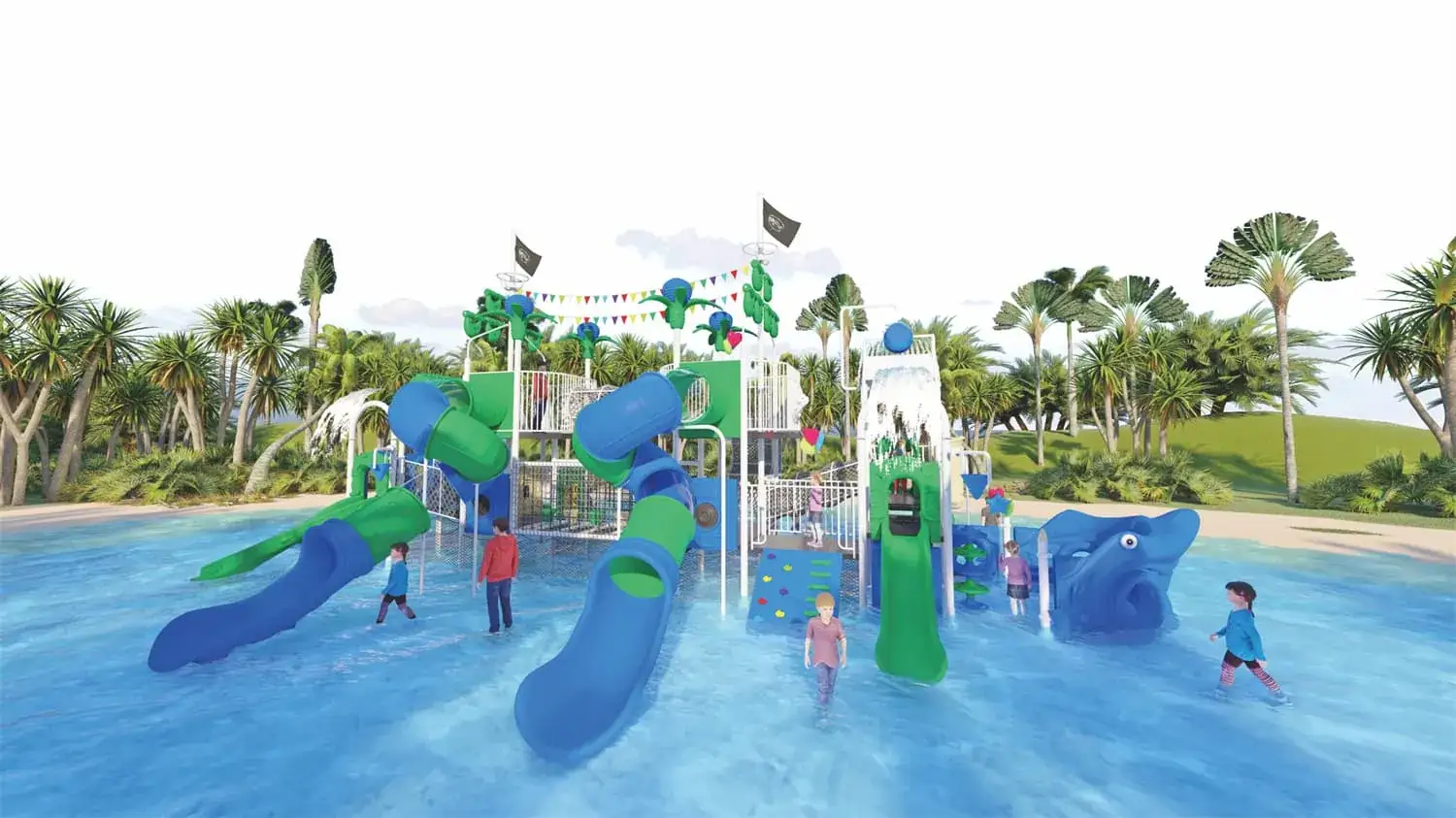Water Park HD-LSH026 - Children‘s Slide Slide Combination