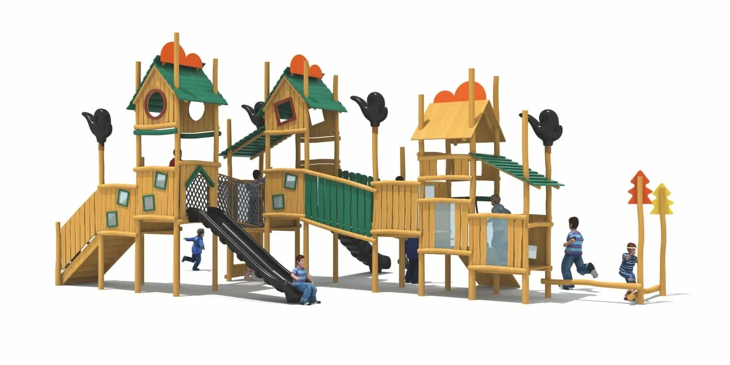 HuaDongPlay Amusement Wooden Forest Manor Theme Children's Amusement Park HD-MLY004