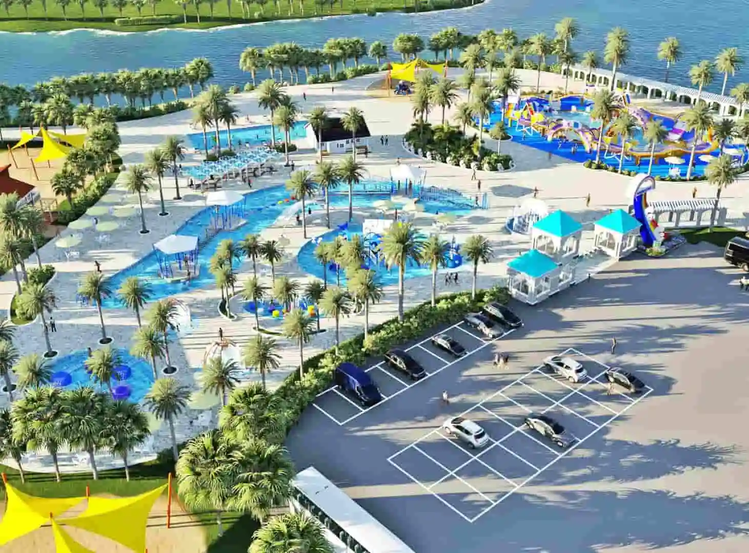 Rainbow Theme Water Park HD-LSH023 Children's Slide Slide Combination