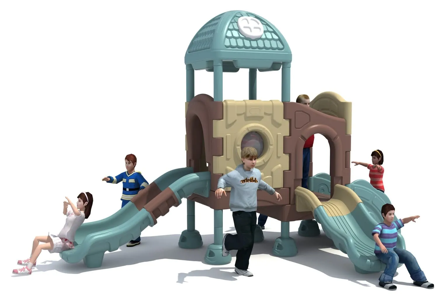 All-plastic HD-LSL007 Children's Slide Slide Combination