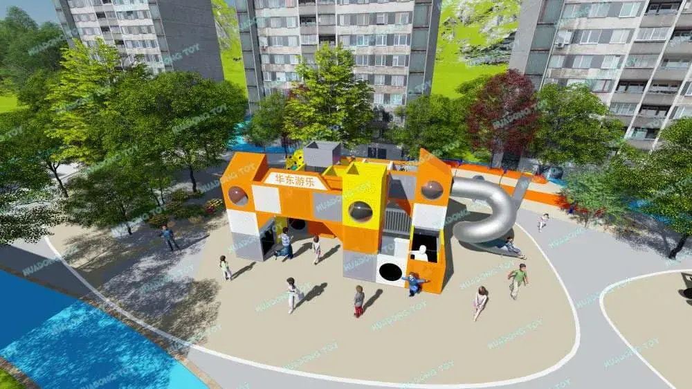 Theme Landscape Park HD-QJG030 - Children's Slide Slide Combination