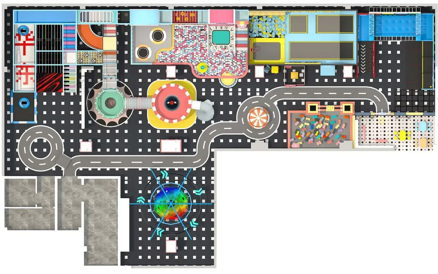 Colorful Series: Colorful World Theme Indoor Naughty Castle Children's Paradise 090