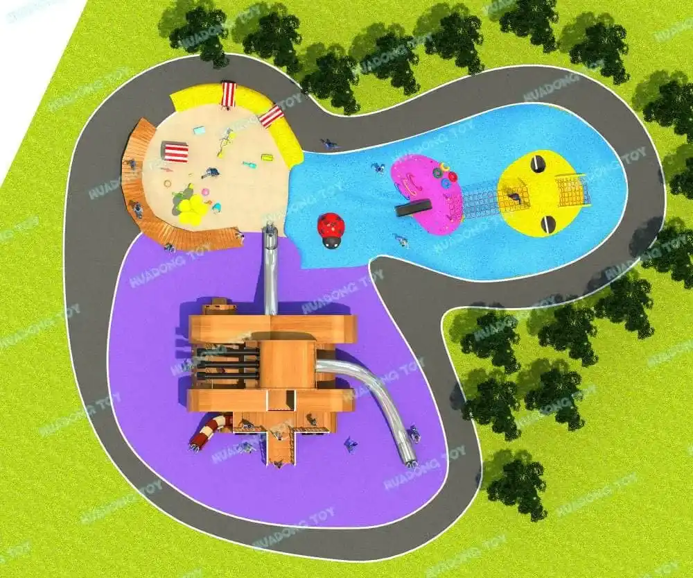 Theme Landscape Park HD-QJG031 - Children's Slide Slide Combination