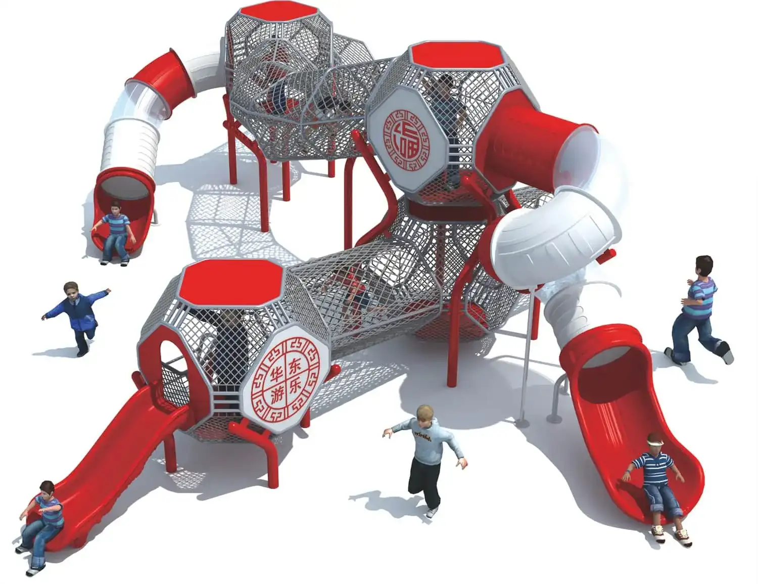 Customized Theme Park Chinese style Combination Slide HD-SSW077