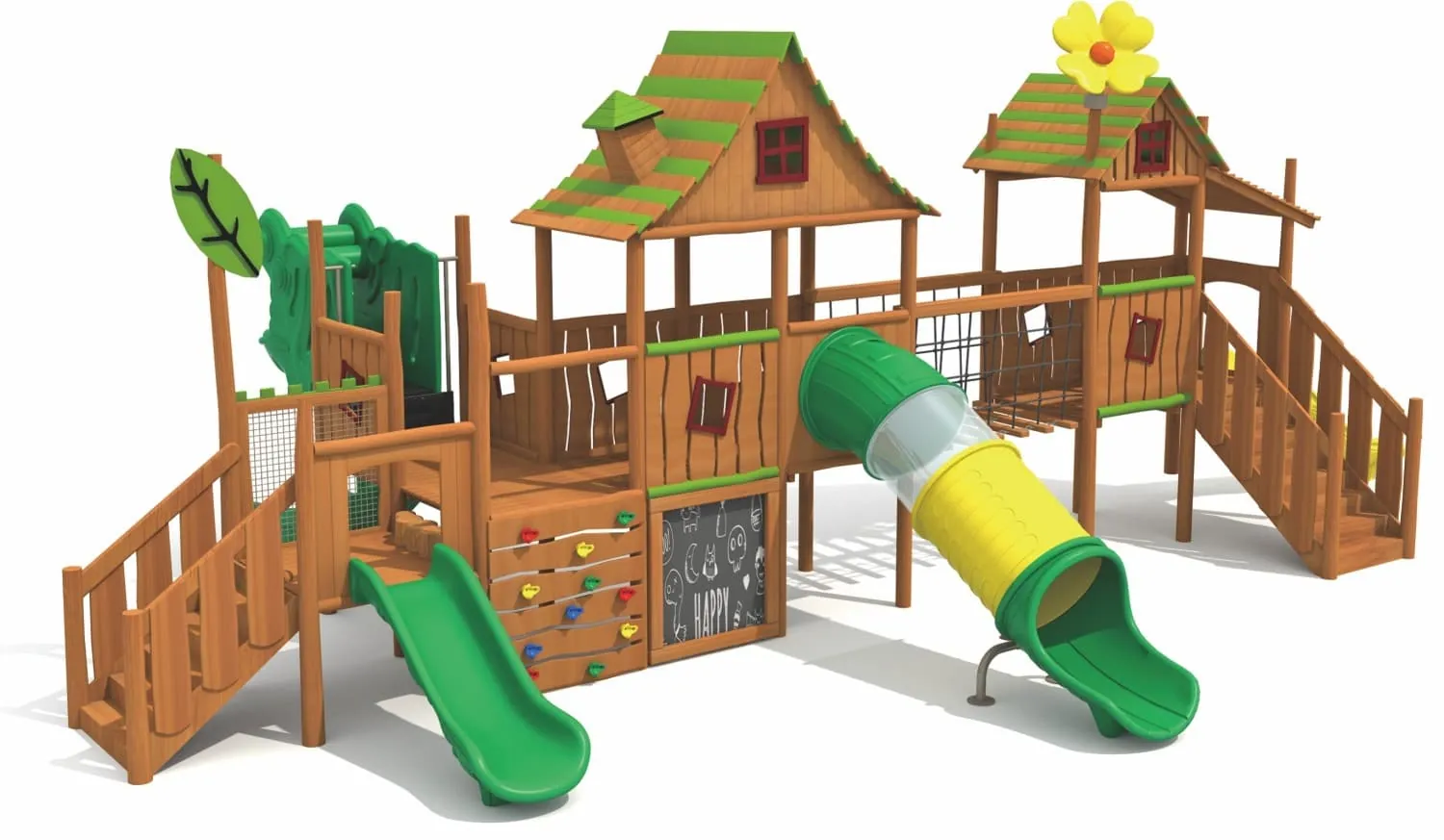 HuaDongPlay Amusement Wooden Forest Manor Theme Children's Playground HD-MLY002