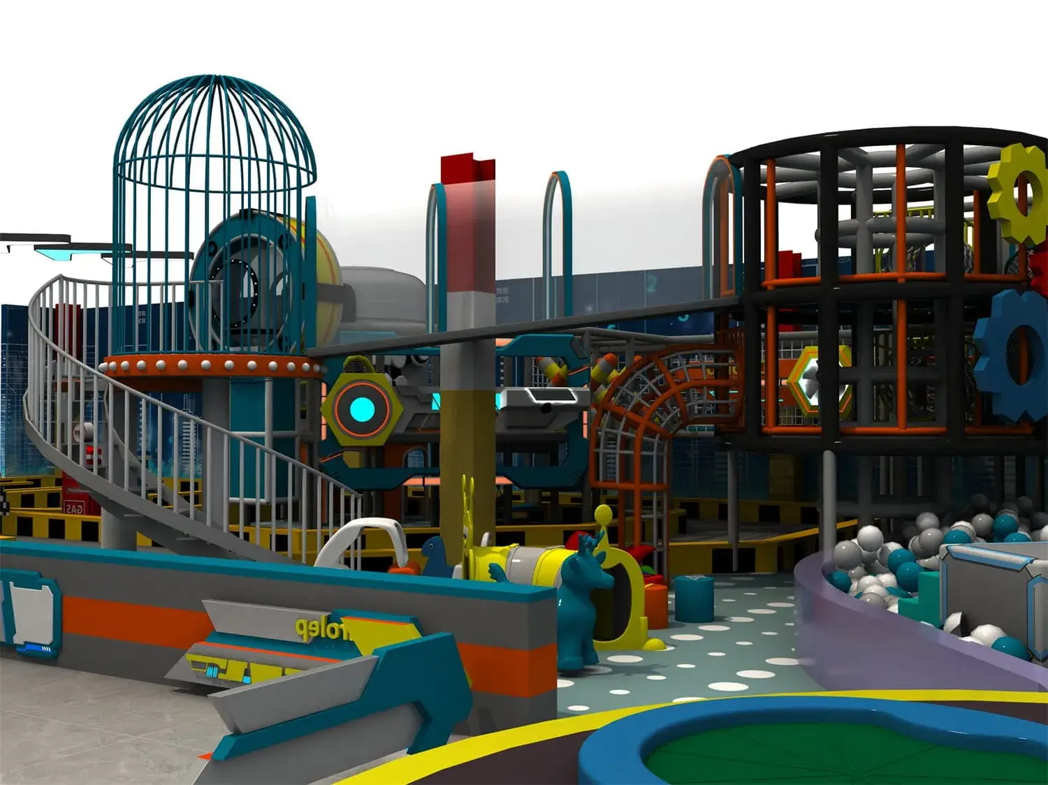 Technology World Theme Children's Playground HD-TTB122
