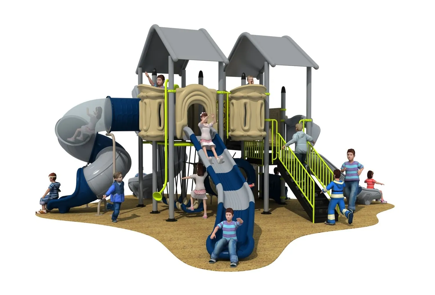 Villa House HD-HBW016 - Children's Slide Slide Combination
