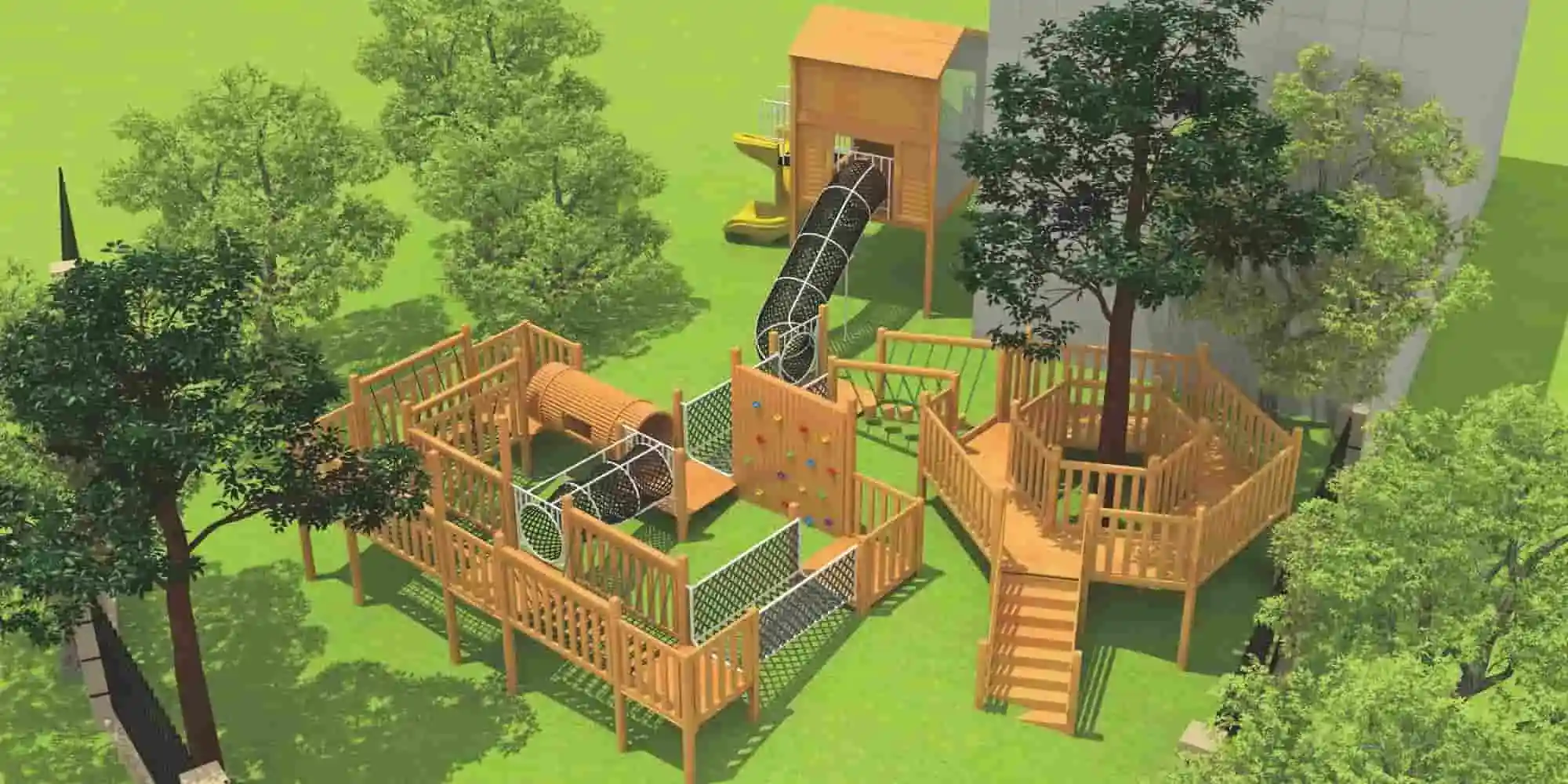 Wooden Non-Standard Custom Forest Climbing Expansion Park HD-MZT028