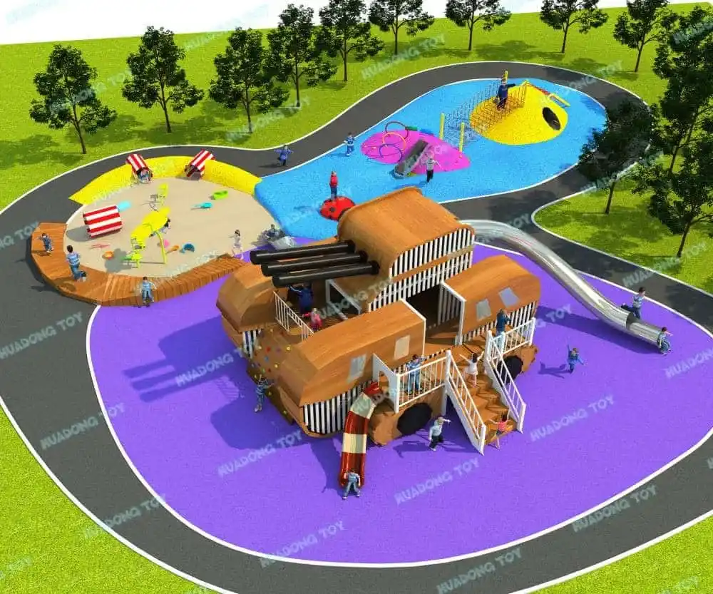 Theme Landscape Park HD-QJG031 - Children's Slide Slide Combination