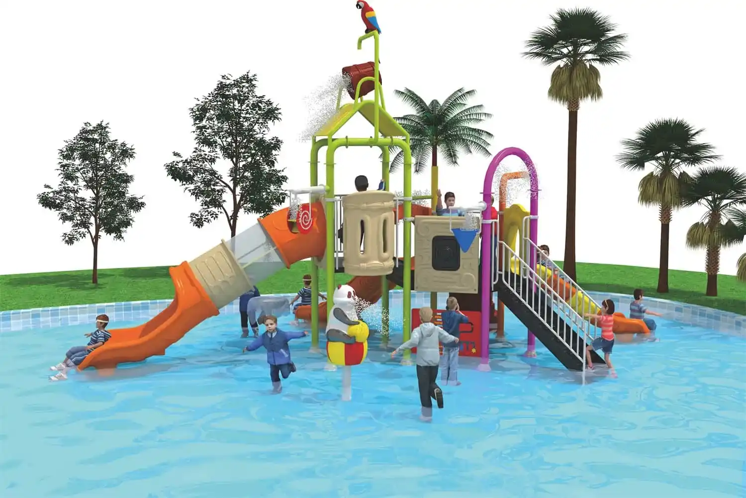 Water Park HD-LSH029 - Children‘s Slide Slide Combination