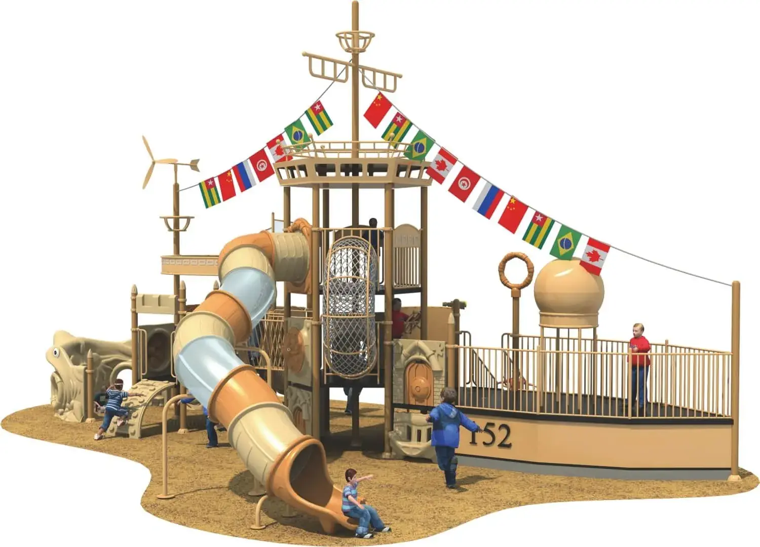 Pirate Ship Series Combination Slide HD-HDD021