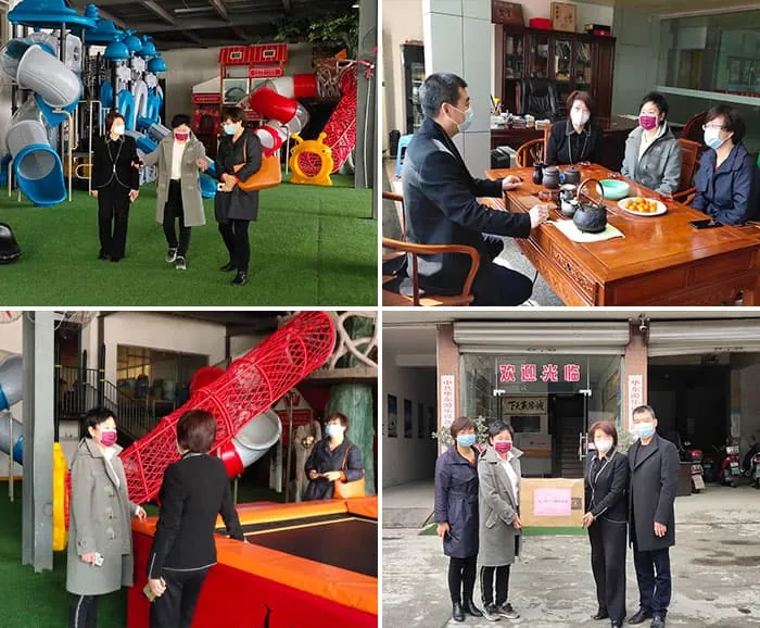 Fighting the "epidemic" together, government leaders implemented precise policies to orderly promote the resumption of work and production of HuaDongPlay Amusement during the epidemic prevention and control period