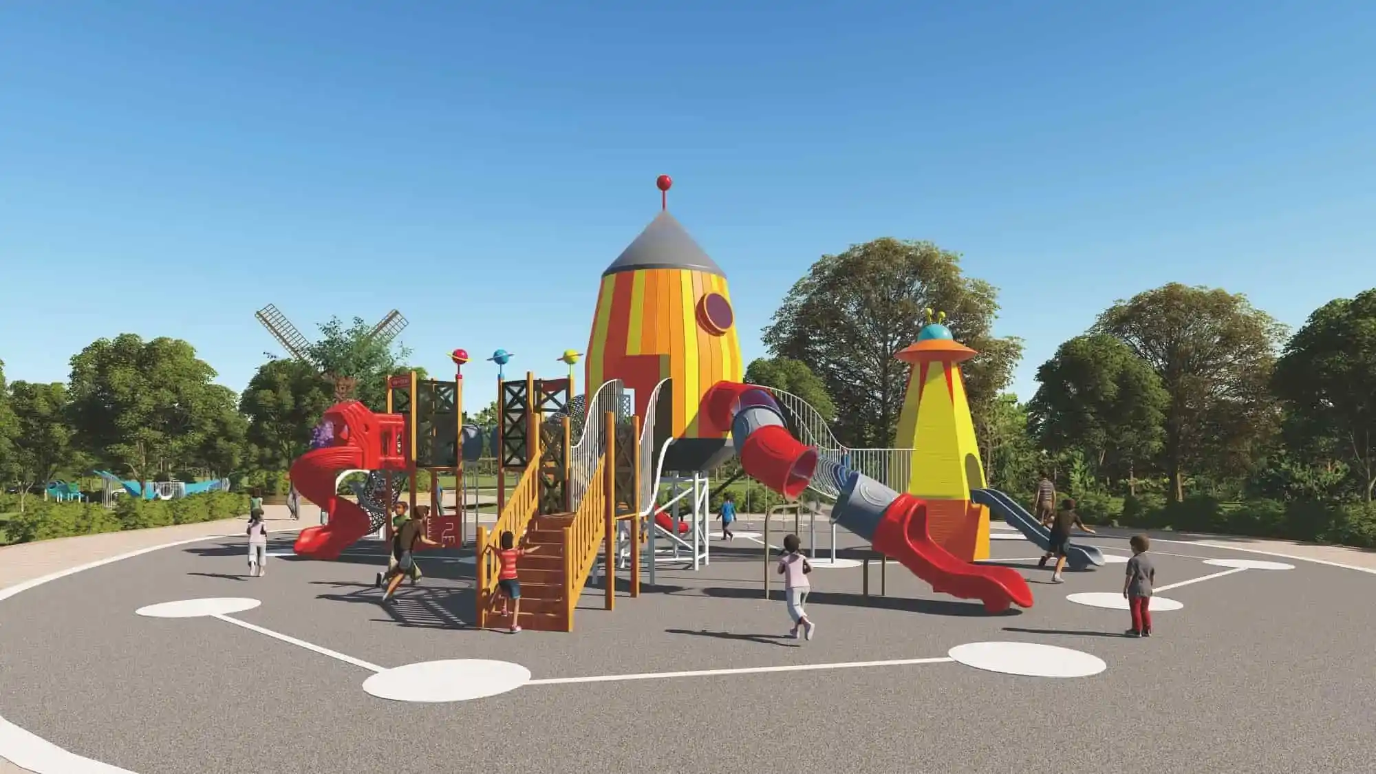 Space-themed children's play custom HD-DZT056