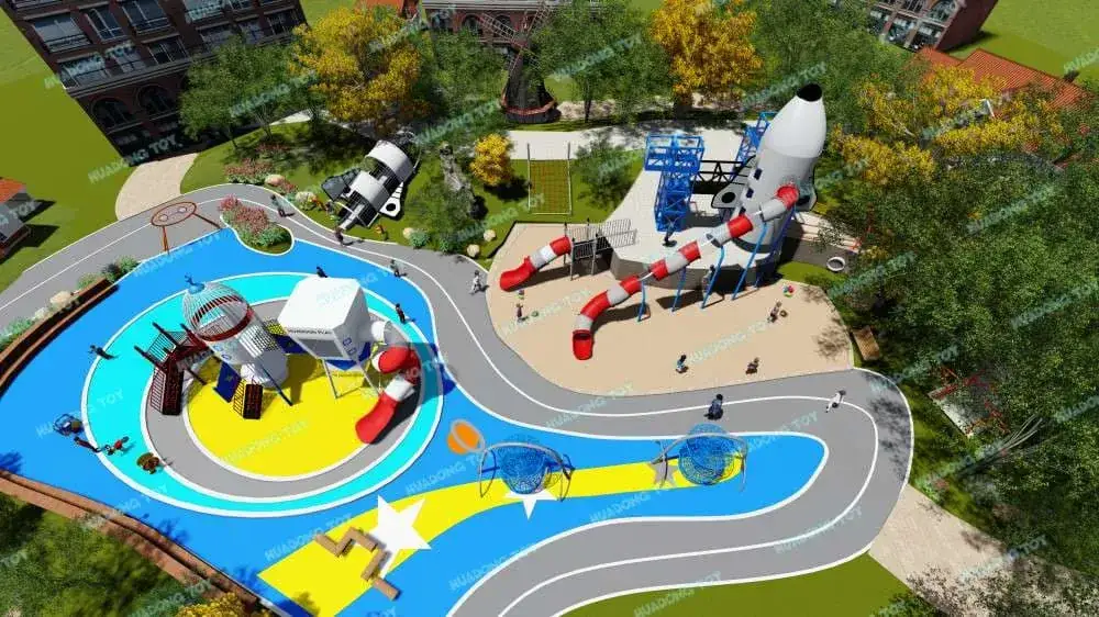 Theme Landscape Park HD-QJG037 - Children's Slide Slide Combination