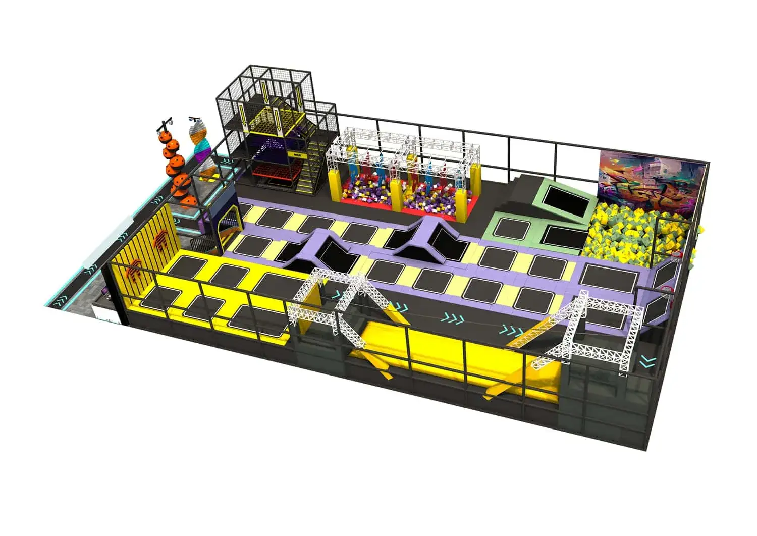 Comprehensive Combination Trampoline Playhouse HD-SBC039
