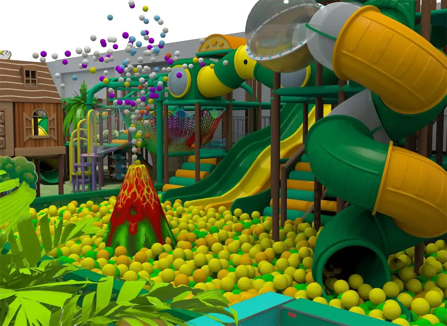 Nature Series Slide Ocean Ball Indoor Playhouse Children's Playground HD-TTB155