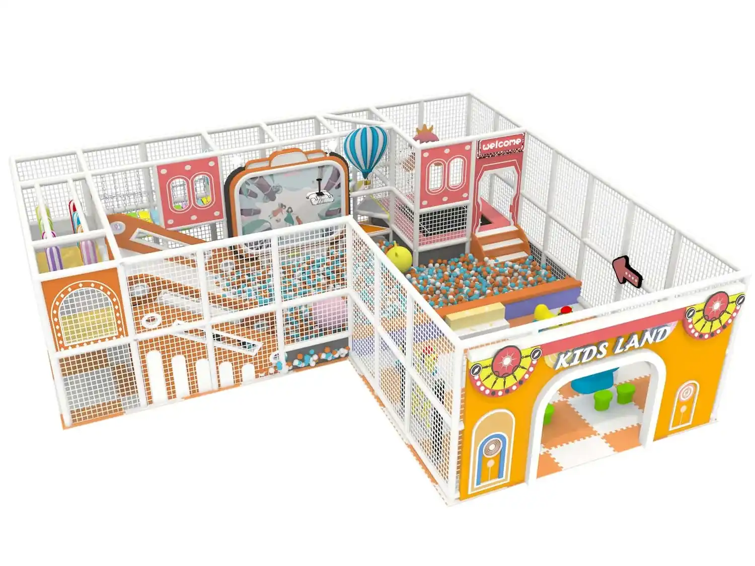 Colorful Series Family Fun Theme Indoor Naughty Castle Children's Park HD-TTB111