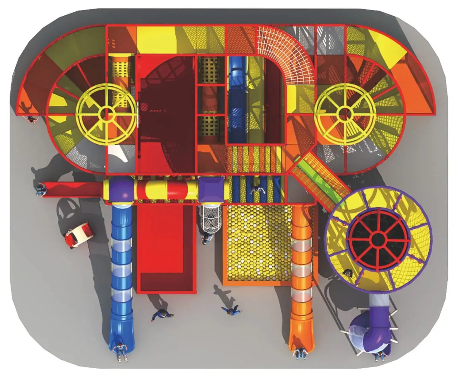 Tech World Series Indoor Naughty Castle Trampoline Playground HD-TTB071
