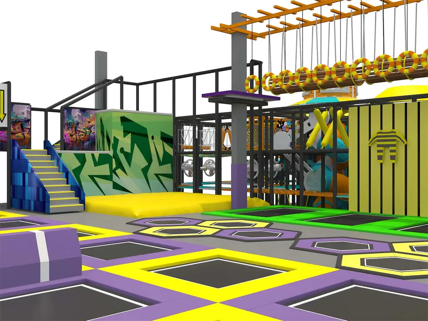 Comprehensive Combination Trampoline Playhouse HD-SBC040