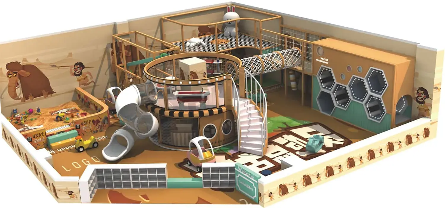 Indoor Ancient Tribe Theme Naughty Castle Children‘s Playground HD-TTB151