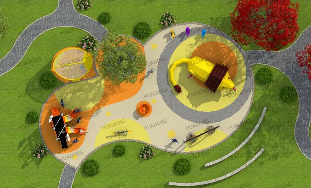 HuaDongPlay Community Children's Playground Equipment HD-DS0008