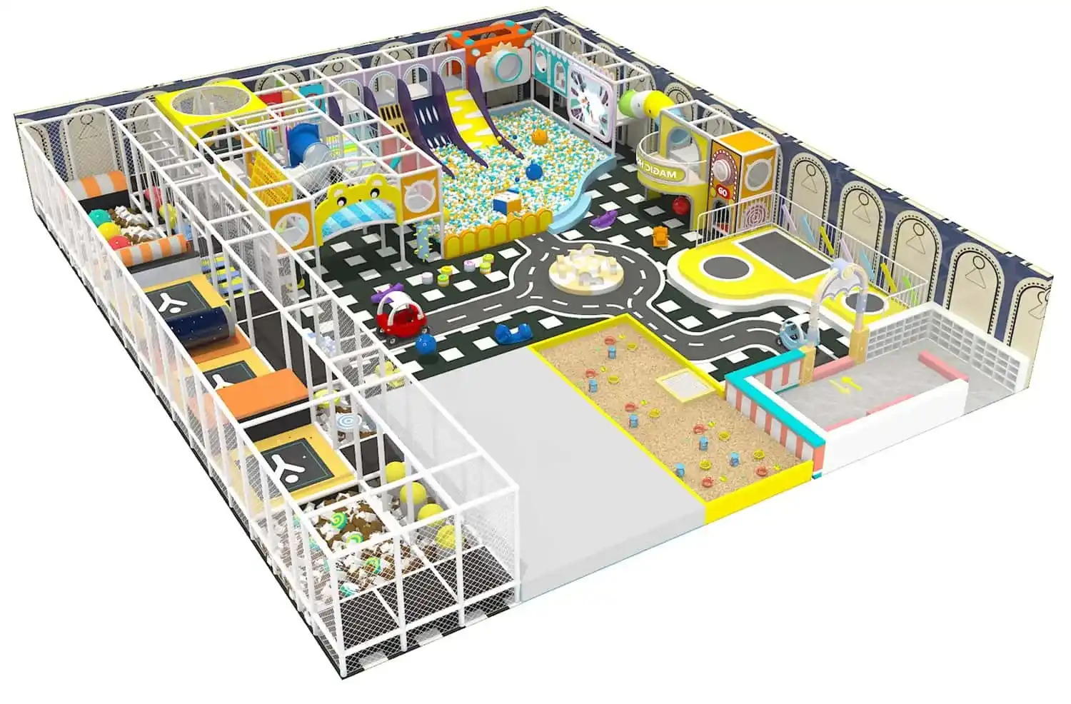Colorful Series Family Fun Theme Indoor Naughty Castle Children's Park HD-TTB108