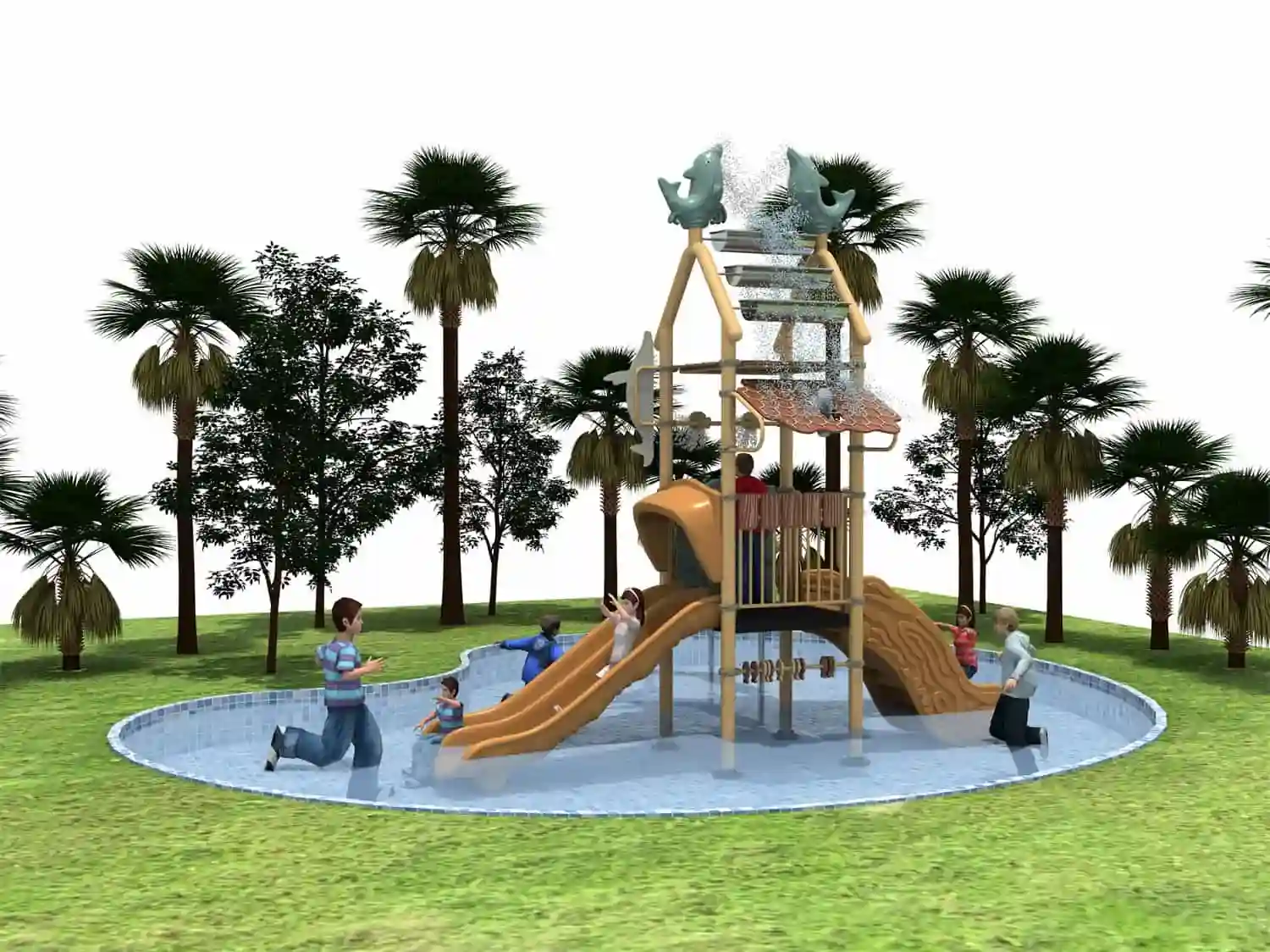 Water Park HD-LSH031 - Children‘s Slide Slide Combination