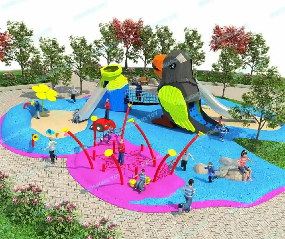 Theme Landscape Park HD-QJG006 - Children's Slide Slide Combination