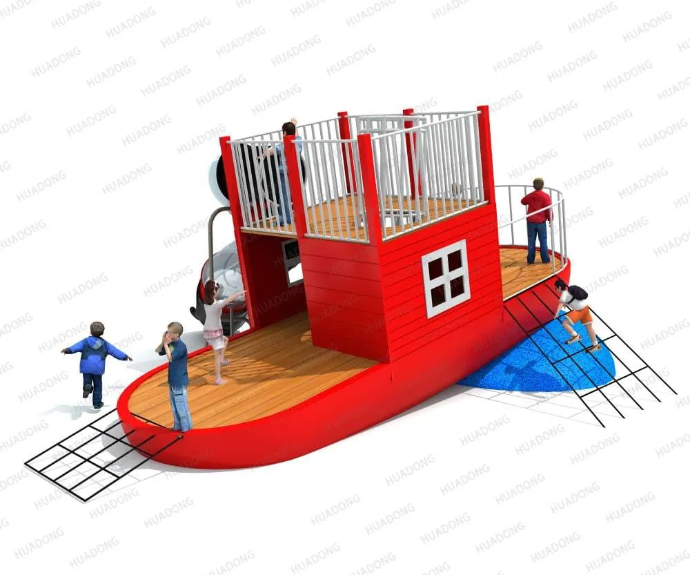 Wooden Pirate Ship HD-MHD002 - Children's Slide Slide Combination