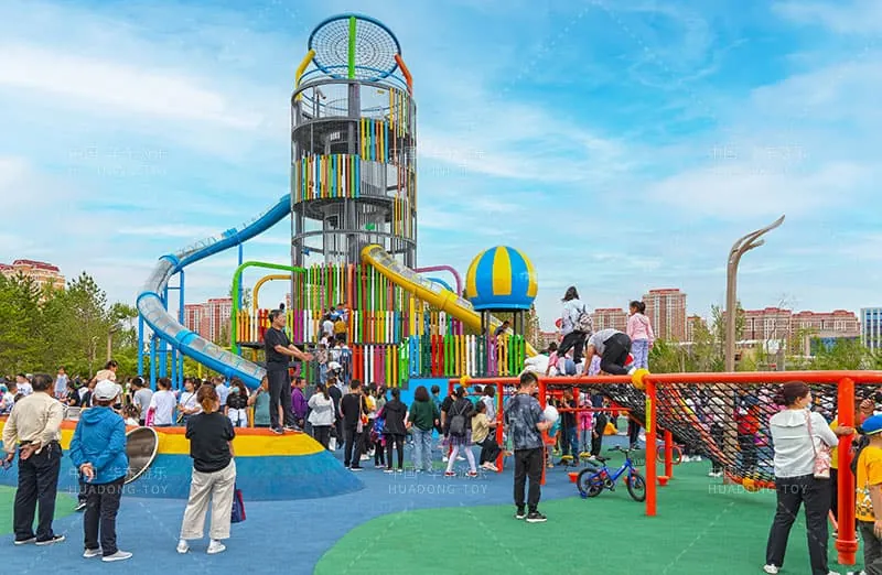 HuaDongPlay Amusement Inner Mongolia Ordos Waterfront New Town Central Park Project was successfully completed